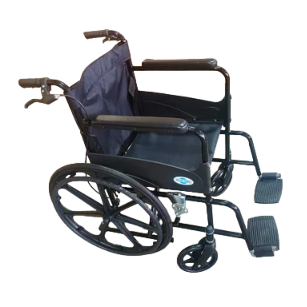 RELAX INDIA Folding Wheelchair with Attendant Brakes WheelchairMART