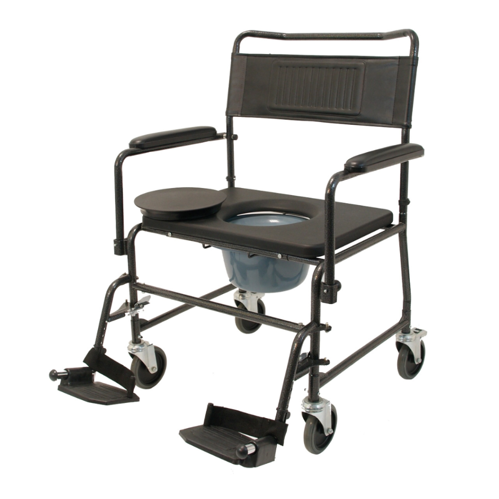 Drive Wheeled Commode Chair TRS 200 XXL Anthracite WheelchairMART
