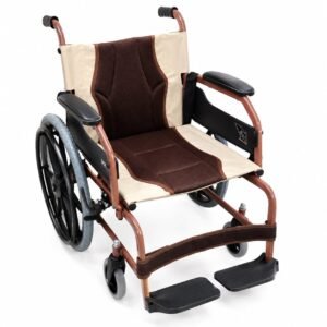KARMA Champion 200 Mag Red Brown DC Folding Manual Wheelchair